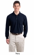 Port Authority Polo Shirt Long Sleeve Silk Touch With Pocket