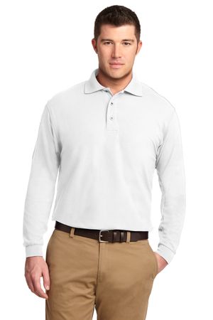 Port Authority Polo Sport Shirt Long Sleeve Silk Touch Polo