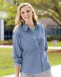 Port & Company Ladies Denim Shirt Long Sleeve Value Blouse