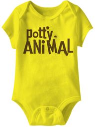Potty Animal Funny Baby Romper Yellow Infant Babies Creeper Potty Animal Funny Baby Romper Yellow Infant Babies Creeper