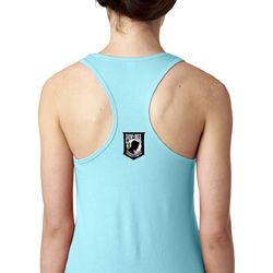 Pow Mia Patch Back Print Ladies Ideal Tank Top