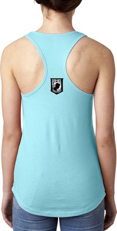 Pow Mia Patch Back Print Ladies Ideal Tank Top