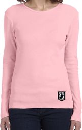 Pow Mia Patch Bottom Print Ladies Long Sleeve