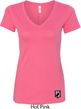 Pow Mia Patch Bottom Print Ladies V-Neck