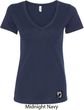 Pow Mia Patch Bottom Print Ladies V-Neck
