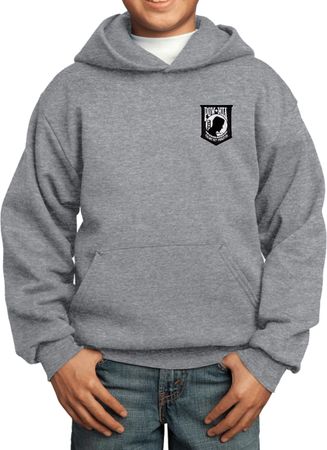 Pow Mia Patch Pocket Print Kids Hoodie