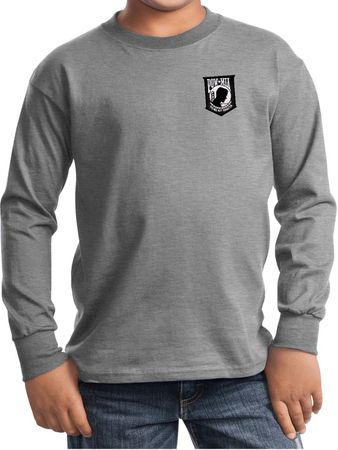 Pow Mia Patch Pocket Print Kids Long Sleeve