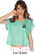 Pow Mia Patch Pocket Print Ladies Boxy Tee