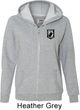 Pow Mia Patch Pocket Print Ladies Full Zip Hoodie