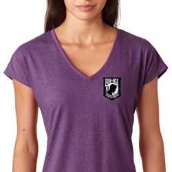 Pow Mia Patch Pocket Print Ladies Shirts