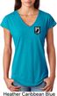 Pow Mia Patch Pocket Print Ladies Tri Blend V-neck