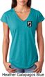 Pow Mia Patch Pocket Print Ladies Tri Blend V-neck
