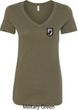 Pow Mia Patch Pocket Print Ladies V-neck