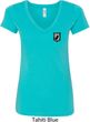 Pow Mia Patch Pocket Print Ladies V-neck