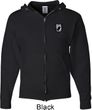 Pow Mia Patch Pocket Print Mens Full Zip Hoodie