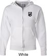 Pow Mia Patch Pocket Print Mens Full Zip Hoodie