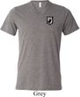 Pow Mia Patch Pocket Print Tri Blend V-neck