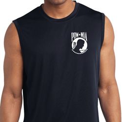 Pow Mia Pocket Print Dry Wicking Sleeveless Shirt