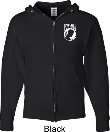Pow Mia Pocket Print Full Zip Hoodie