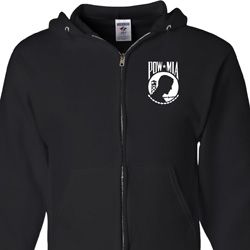Pow Mia Pocket Print Full Zip Hoodie
