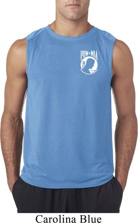 Pow Mia Pocket Print Sleeveless Shirt