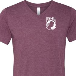 Pow Mia Pocket Print Tri Blend V-neck