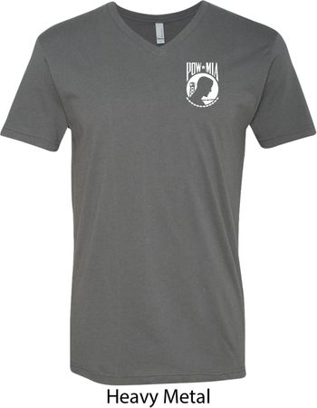 Pow Mia Pocket Print V-neck Shirt
