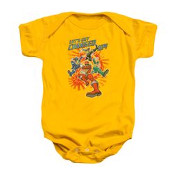 Power Rangers Baby Romper Charged Up Gold Infant Babies Creeper