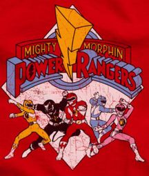 Power Rangers Distressed Logo Shirts