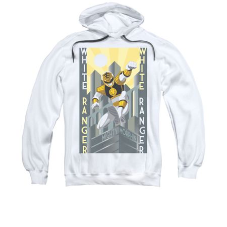 Power Rangers Hoodie White Ranger White Sweatshirt Hoody