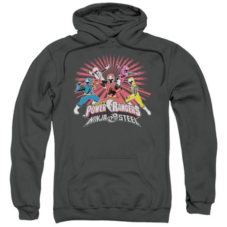 Power Rangers Ninja Steel Hoodie Blast Charcoal Sweatshirt Hoody
