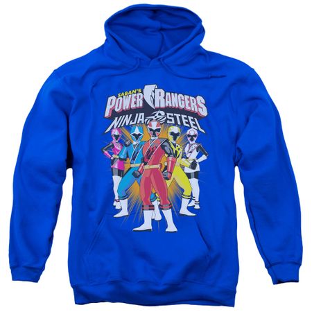 Power Rangers Ninja Steel Hoodie Team Royal Blue Sweatshirt Hoody