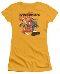 Power Rangers Ninja Steel Juniors Shirt Attack Gold T-Shirt