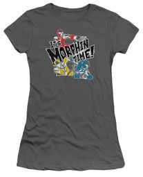 Power Rangers Ninja Steel Juniors Shirt It's Morphin Time Charcoal T-Shirt Power Rangers Ninja Steel Juniors Shirt It's Morphin Time Charcoal T-Shirt