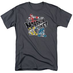 Power Rangers Ninja Steel Shirt It's Morphin Time Charcoal T-Shirt Power Rangers Ninja Steel Shirt It's Morphin Time Charcoal T-Shirt
