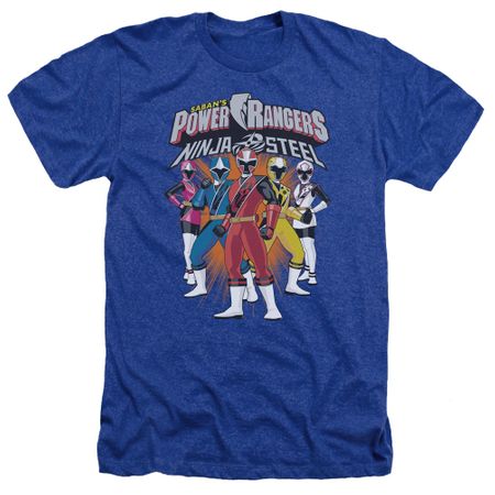 Power Rangers Ninja Steel Shirt Team Heather Royal Blue T-Shirt