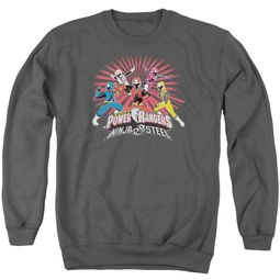Power Rangers Ninja Steel Sweatshirt Blast Adult Charcoal Sweat Shirt