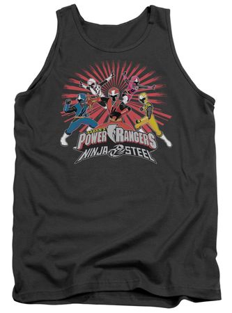 Power Rangers Ninja Steel Tank Top Blast Charcoal Tanktop