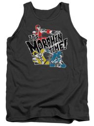 Power Rangers Ninja Steel Tank Top It's Morphin Time Charcoal Tanktop Power Rangers Ninja Steel Tank Top It's Morphin Time Charcoal Tanktop