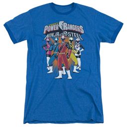 Power Rangers Ninja Steel Team Royal Blue Ringer Shirt