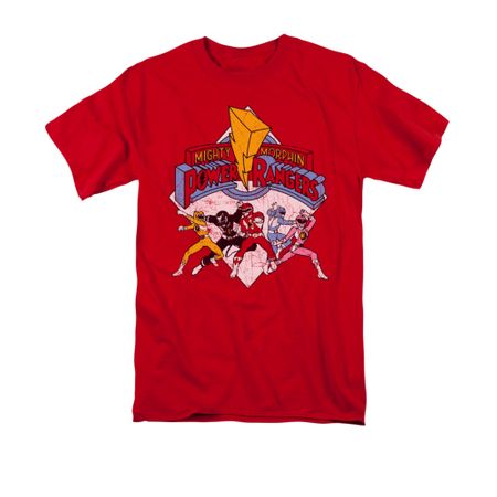 Power Rangers Shirt Distressed Logo Red T-Shirt