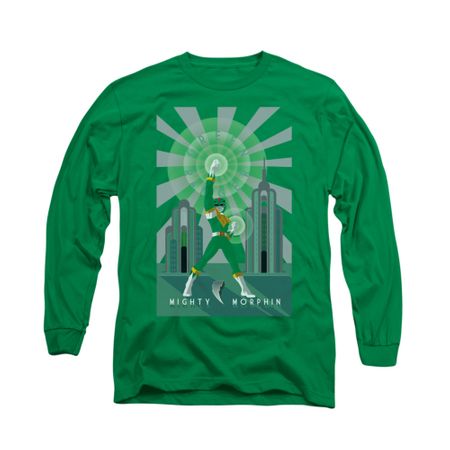Power Rangers Shirt Green Ranger Long Sleeve Green Tee T-Shirt