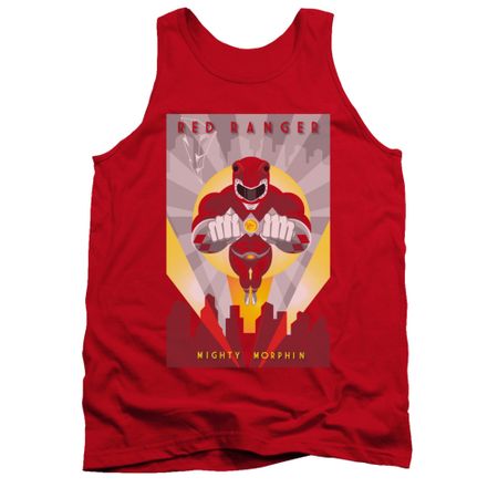 Power Rangers Shirt Tank Top Red Ranger Red Tanktop