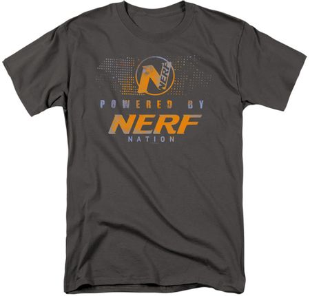 Powered By Nerf Nation T-shirt - Charcoal Gray