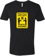 Practice Safe Hugs Social Distance Adult V-Neck T-Shirt