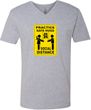 Practice Safe Hugs Social Distance Adult V-Neck T-Shirt