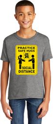 Practice Safe Hugs Social Distance Kids Soft Style T-Shirt