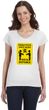 Practice Safe Hugs Social Distance Ladies Fit V-Neck T-Shirt