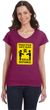 Practice Safe Hugs Social Distance Ladies Fit V-Neck T-Shirt