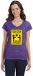 Practice Safe Hugs Social Distance Ladies Fit V-Neck T-Shirt